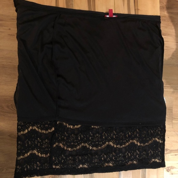 Front Zipper pencil lace look pencil skirt large black - Picture 10 of 10